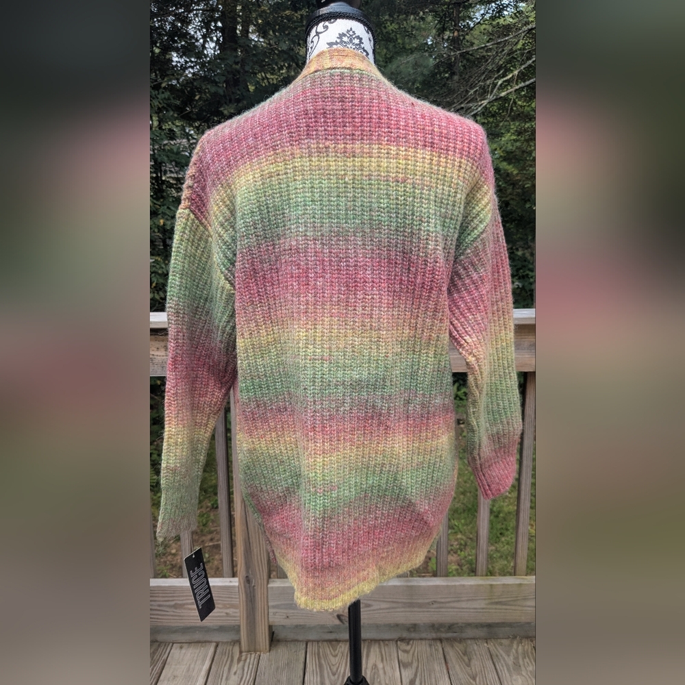 Multicolor Knit Button-Up Cardigan - Picture 3 of 5